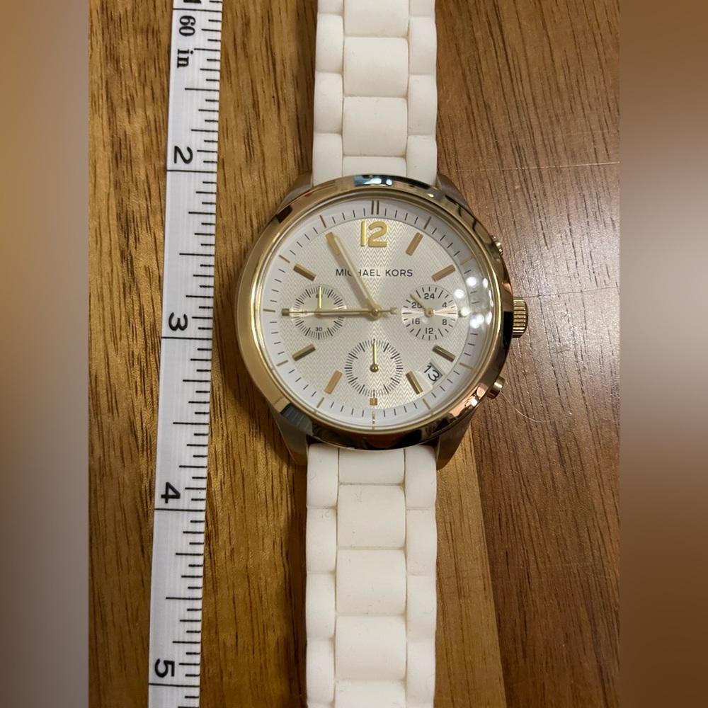 Michael Kors white rubber watch